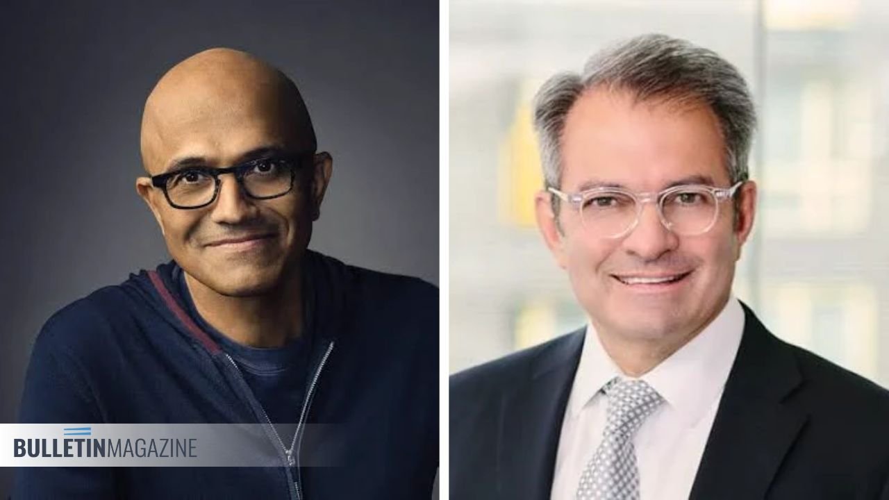 Satya Nadella and Michel Vounatsos